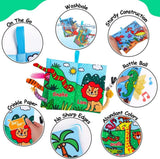 2-Pack Baby Cloth Book, Soft Learning and Sensory Activity Toy for Infants, 2 books