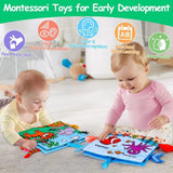 2-Pack Baby Cloth Book, Soft Learning and Sensory Activity Toy for Infants, 2 books