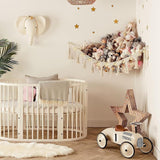 1 Pack Toy Storage Hammock and Organizer Net for Soft Toys, White