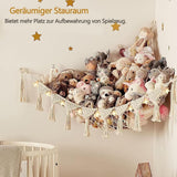 1 Pack Toy Storage Hammock and Organizer Net for Soft Toys, White