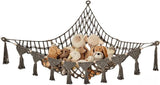 1 Pack Toy Storage Hammock and Net Hanging Organizer for Soft Toys, Dark Gray