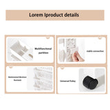 Mobile Bookshelf, Plastic Rolling Organization Shelf, Practical Rotatable for Home, Movable Bookcase with Wheels, Floor Shelf, Book Stand Trolley, Plastic Mobile Bookshelf Organizer White