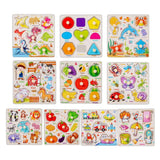 Darzheoy Wooden Puzzles for Toddlers, Montessori Toys for Toddlers Age 1-3, Kids Educational Learning Toys, Early Educational Toys, Christmas Birthday Gifts for Boys & Girls H