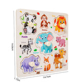 Darzheoy Wooden Puzzles for Toddlers, Montessori Toys for Toddlers Age 1-3, Kids Educational Learning Toys, Early Educational Toys, Christmas Birthday Gifts for Boys & Girls J