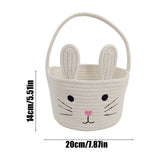 Darzheoy Easter Basket for Boys Girls Easter Bunny Basket with Rabbit Ears, Easter Egg Hunting Basket Easter Baskets for Kids Babies First Easter Gifts A