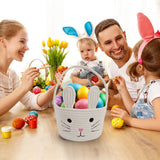 Darzheoy Easter Basket for Boys Girls Easter Bunny Basket with Rabbit Ears, Easter Egg Hunting Basket Easter Baskets for Kids Babies First Easter Gifts A