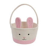 Darzheoy Easter Basket for Boys Girls Easter Bunny Basket with Rabbit Ears, Easter Egg Hunting Basket Easter Baskets for Kids Babies First Easter Gifts C