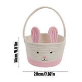 Darzheoy Easter Basket for Boys Girls Easter Bunny Basket with Rabbit Ears, Easter Egg Hunting Basket Easter Baskets for Kids Babies First Easter Gifts C
