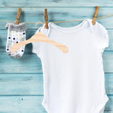 WHAMVOX 10 Pcs Mini Wooden Clothes Rack Hangers Clothing Kids Toys Baby