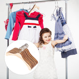 WHAMVOX 10 Pcs Mini Wooden Clothes Rack Hangers Clothing Kids Toys Baby