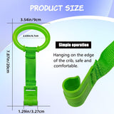 4 PCS 4 Colors Plastic Baby Crib Pull Rings Kids Walking Exercises Assistant Stand Up Cot Hanging Rings for Infant Baby Toddler Practice Tool