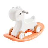 3 in 1 Rocking Horse for Toddlers 1-3 Years, Baby Rocking Horse with Detachable Balance Board and 4 Smooth Wheels, Support up to 80 lbs HDPE Material Kids Ride on Toy, Swinging, Orange