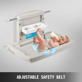 Horizontal Baby Changing Table Wall-mounted Baby Diaper Changing Station Vertical Fold Down Baby Changing Table