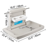 Horizontal Baby Changing Table Wall-mounted Baby Diaper Changing Station Vertical Fold Down Baby Changing Table