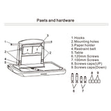 Horizontal Baby Changing Table Wall-mounted Baby Diaper Changing Station Vertical Fold Down Baby Changing Table